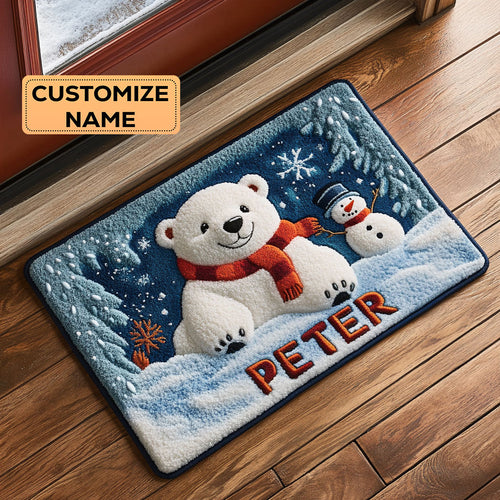 Winter Cub CP1808014CL Personalized Doormat
