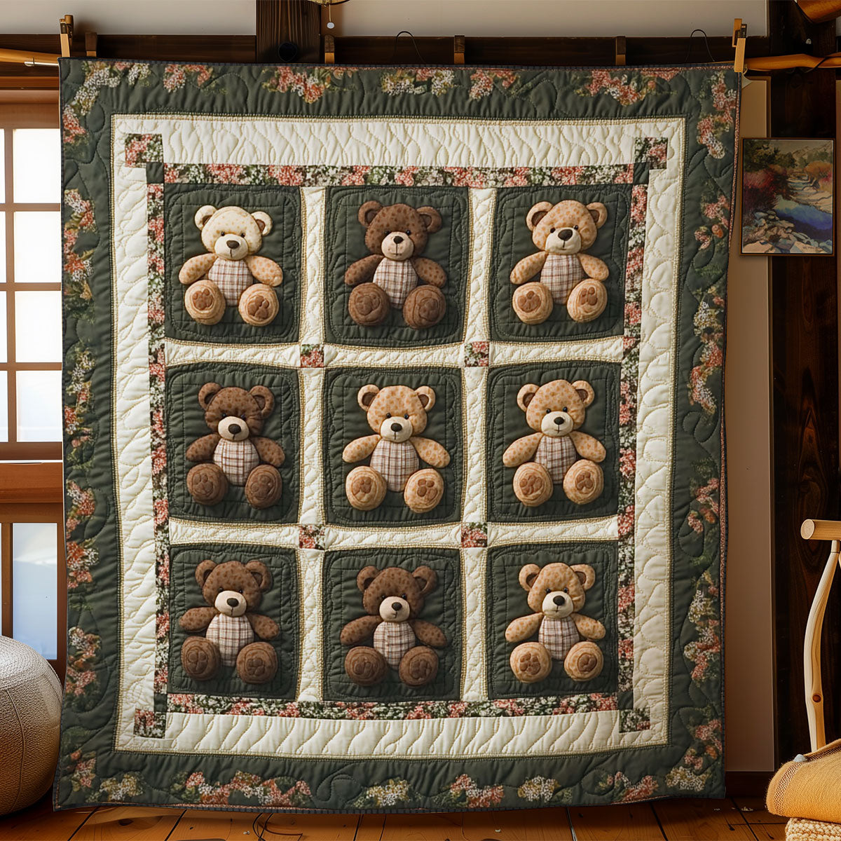 Cute Teddy Bear WY1303039CL Quilt