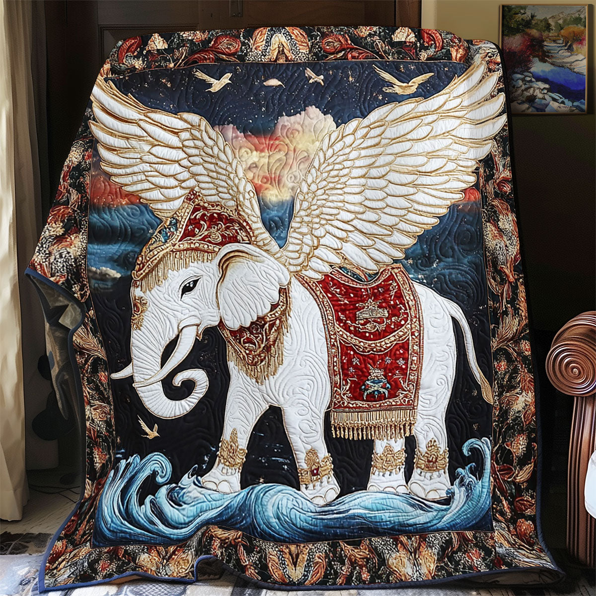 Mystic Angel Elephant WY1002099CL Quilt