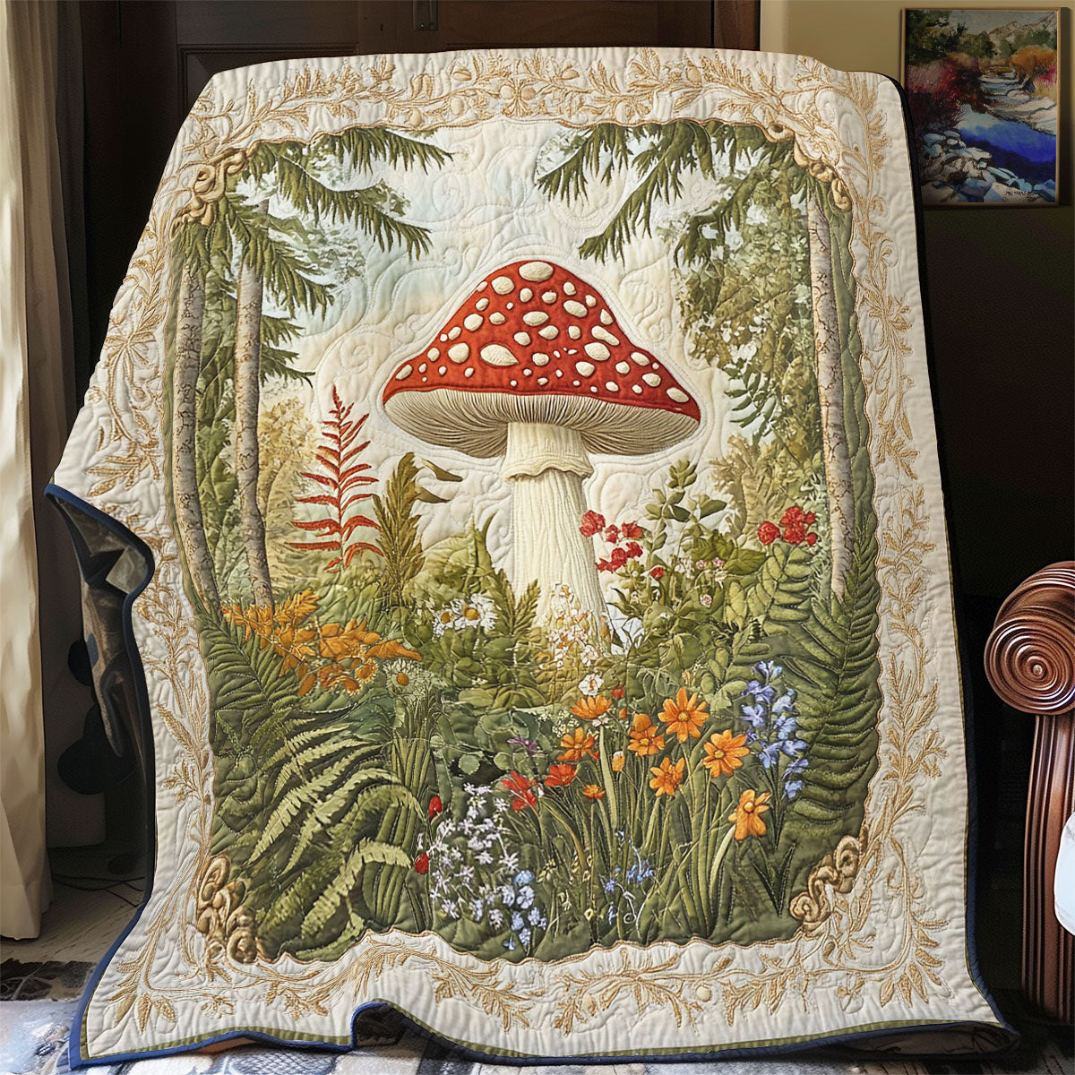 Toadstool Wonderland WY1203075CL Quilt