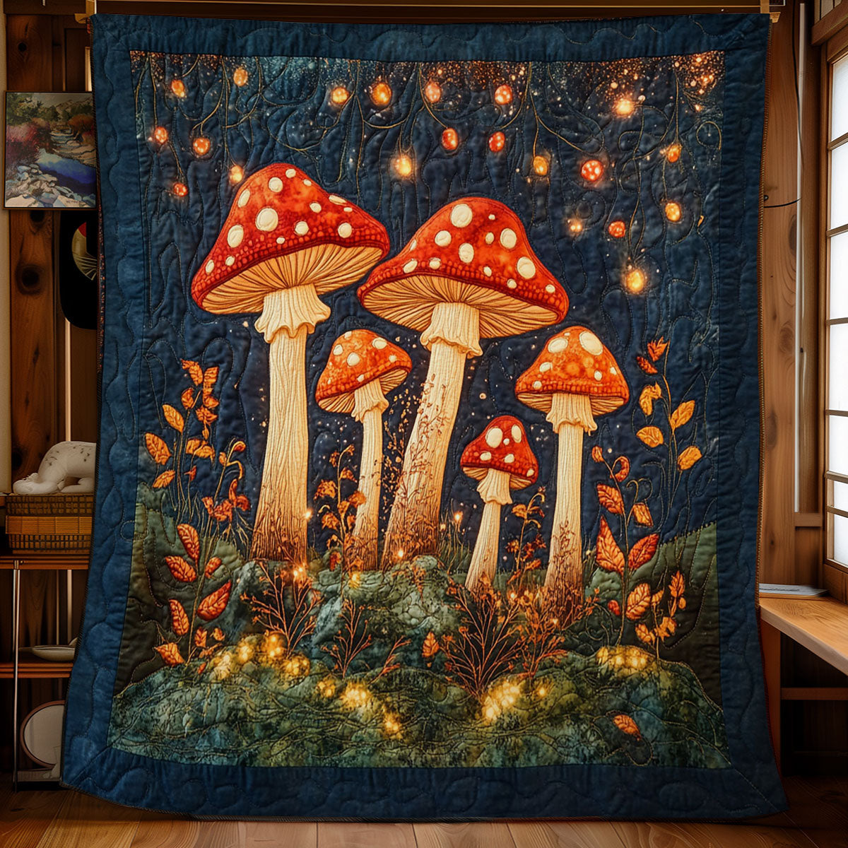 Midnight Musshroom Forest WY2403051CL Quilt