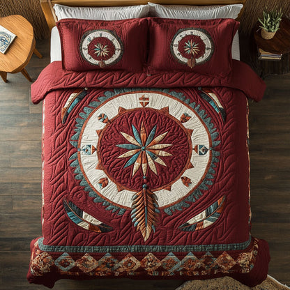 Red Tone Feather Dreamcatcher WY0503073CL Duvet Cover Set