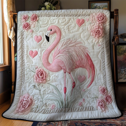 Rose Flamingo WY0402042CL Quilt