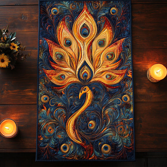 Peacock CM1305012CL Quilted Table Runner