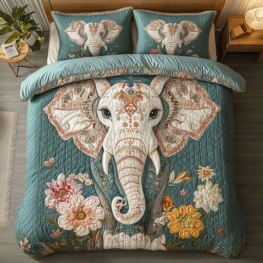 Floral Elephant WY2502029CL Duvet Cover Set