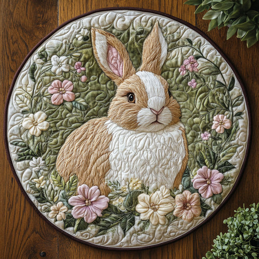 Forest Bunny CM2204010CL Quilted Round Mat