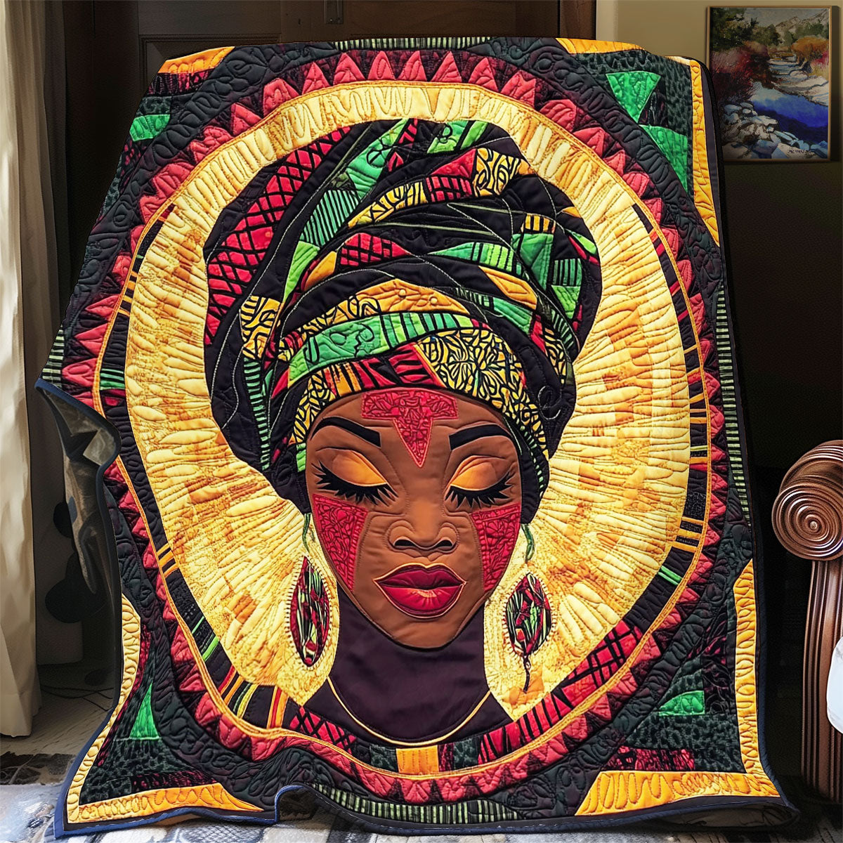 African Portrait WY0503086CL Quilt