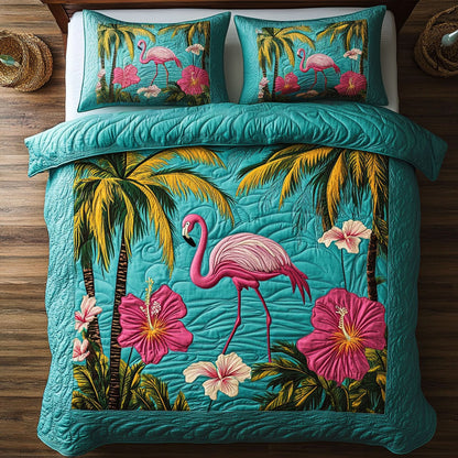 Vintage Flamingo Island WY1306027CL Duvet Cover Set