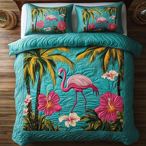 Vintage Flamingo Island WY1306027CL Duvet Cover Set