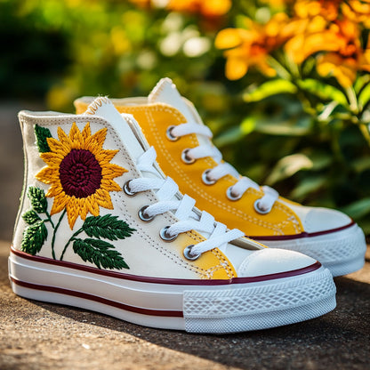 Autumn Flower WN0909002CL Canvas High-Tops