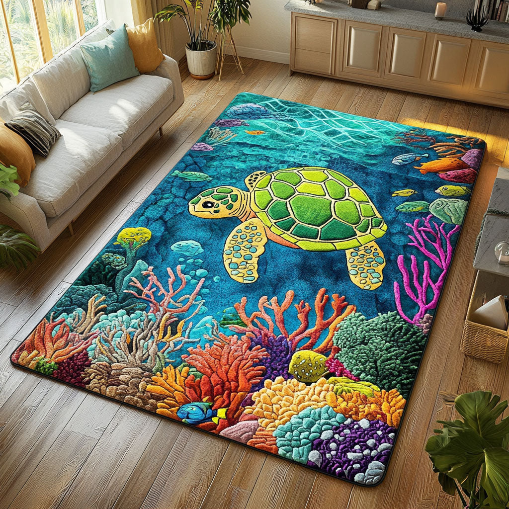 Turtle Coral CW0509054CL Area Rug