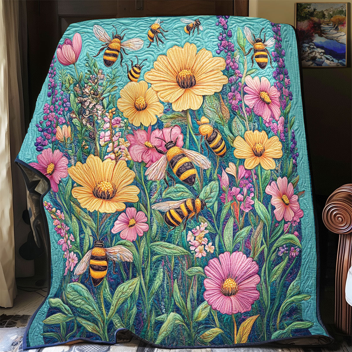 Spring Bees WY1803051CL Quilt