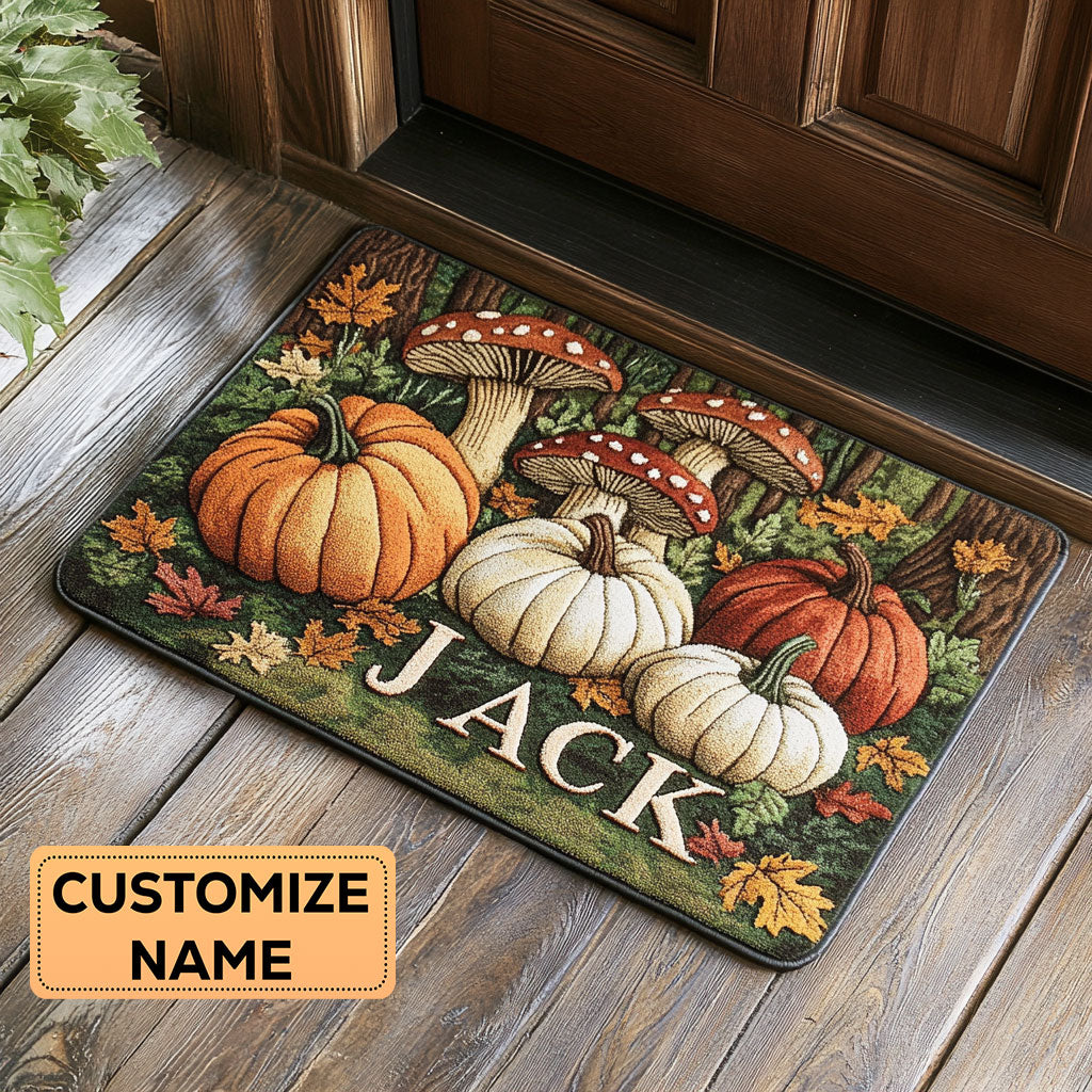 Woodland Harvest CP2508012CL Personalized Doormat