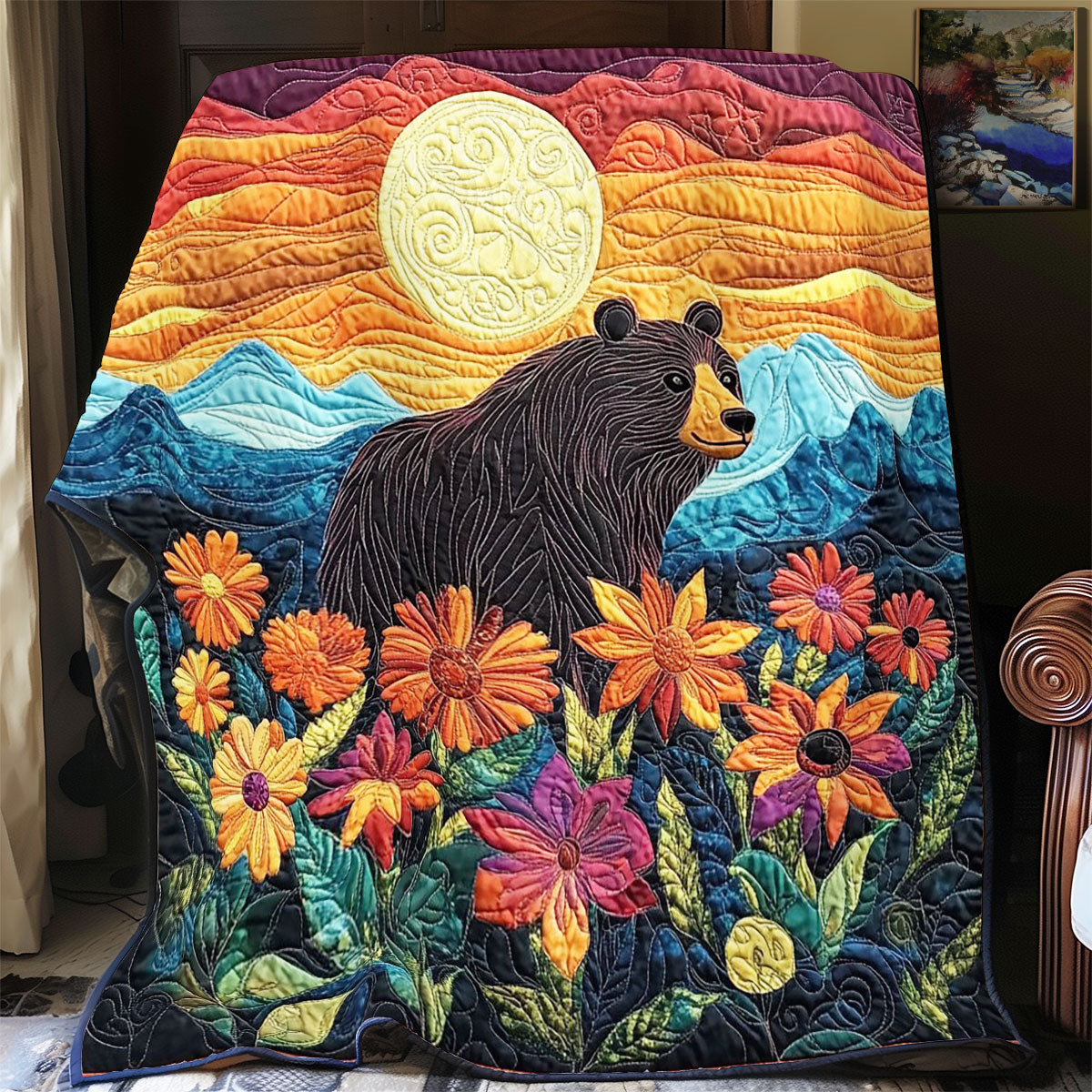 Bear In Sunset WY1002010CL Quilt