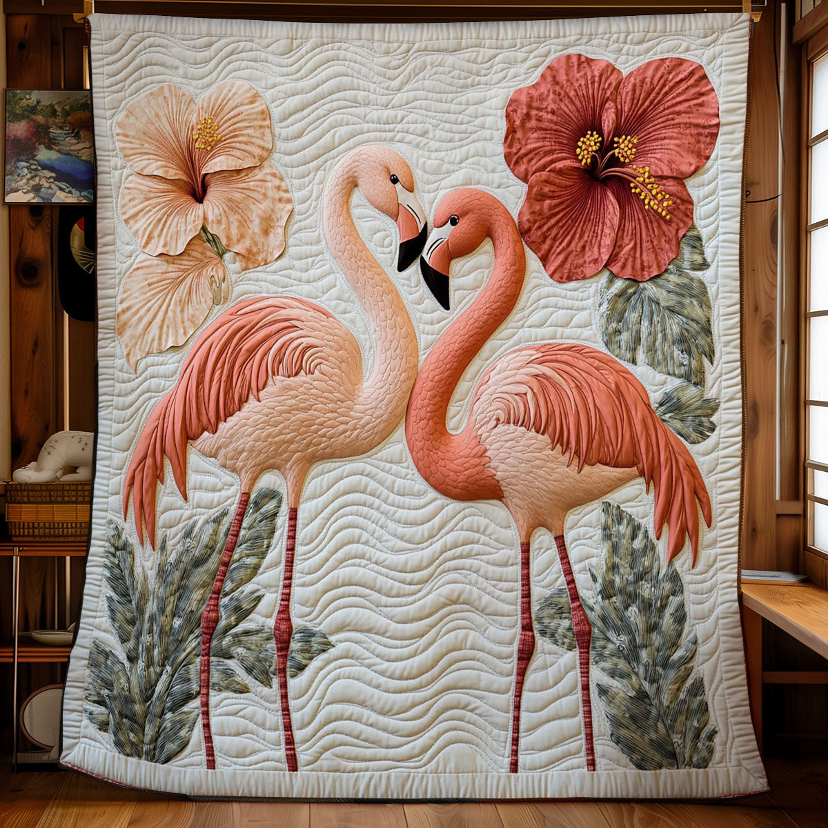 Flamingo Serenade WY1403005CL Quilt