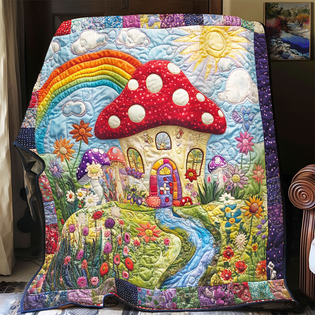 Magical Mushroom Village WY0603086CL Quilt