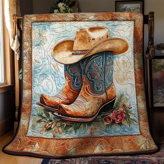 Cowboy Boots And Hat WY2301046CL Quilt