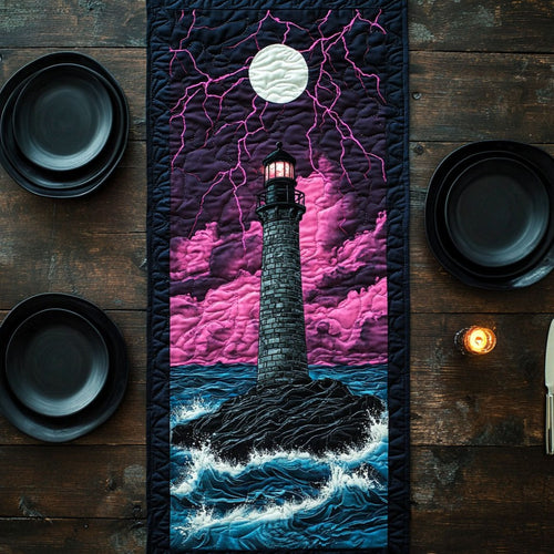 Galaxy Lighthouse WY3105008CL Quilted Table Runner