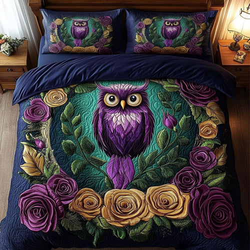 Mystic Purple Owl WY2204060CL Duvet Cover Set