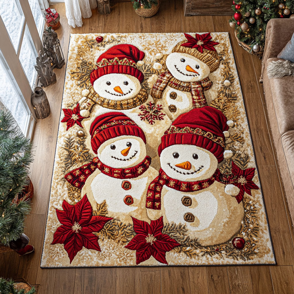 Snowman Cheer CW1508034CL Area Rug