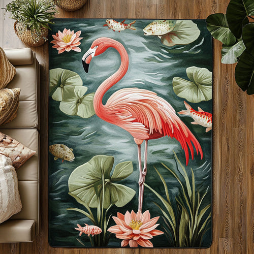 Flamingo Lotus Lake CW2608071CL Area Rug