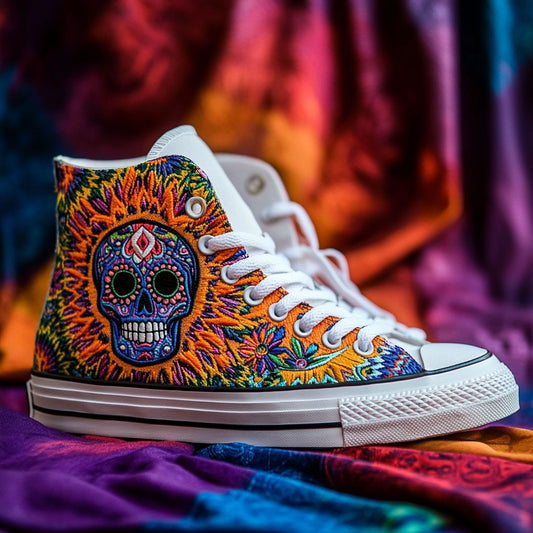 Tribal Skull WN2709072CL Canvas High-Tops
