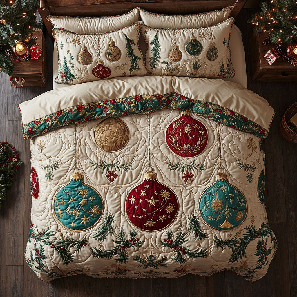 Holiday Ornaments WY1703052CL Duvet Cover Set