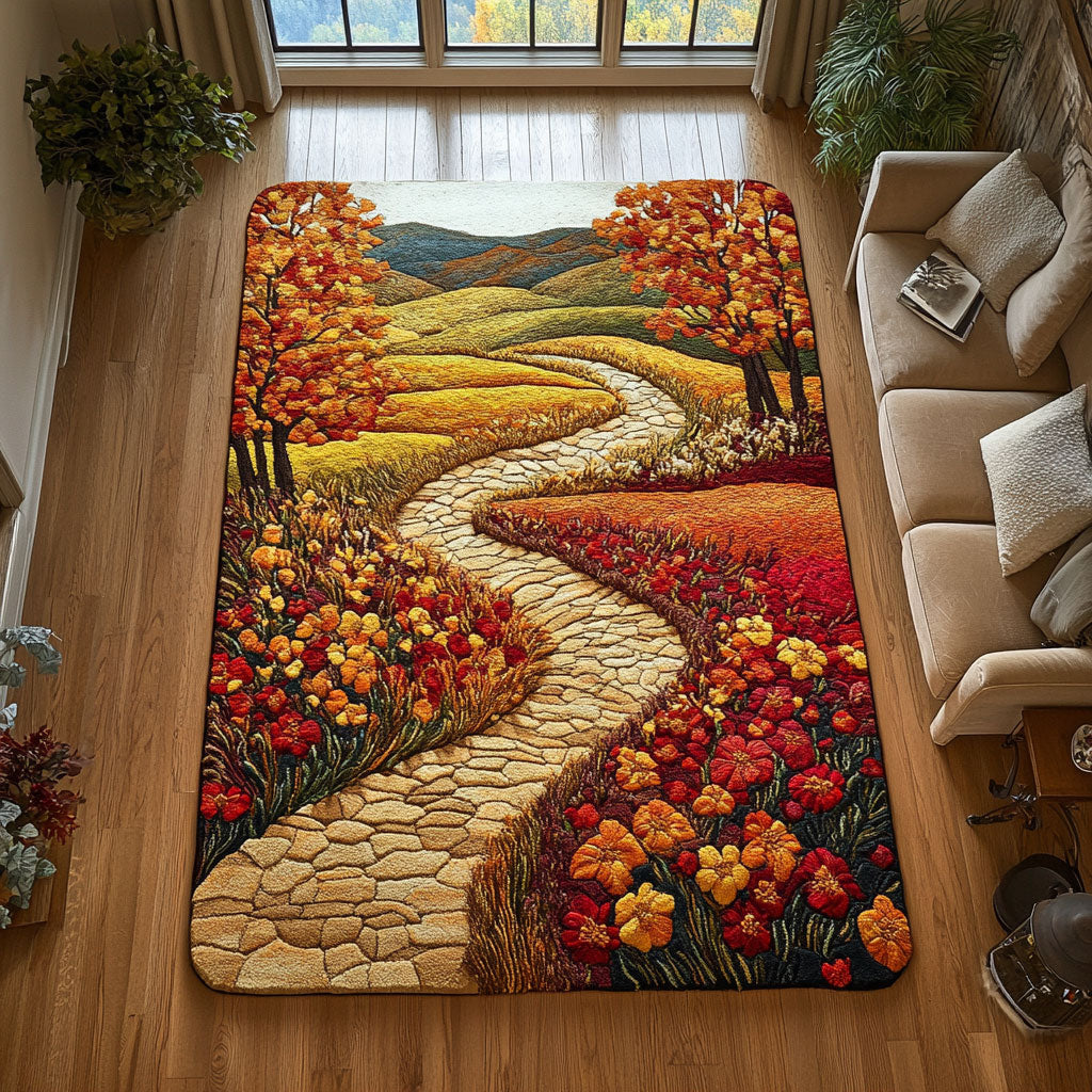 Autumn Flower Path CW1508045CL Area Rug