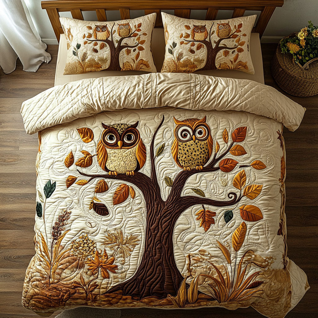 Autumn Owl Nest WY0707003CL Duvet Cover Set
