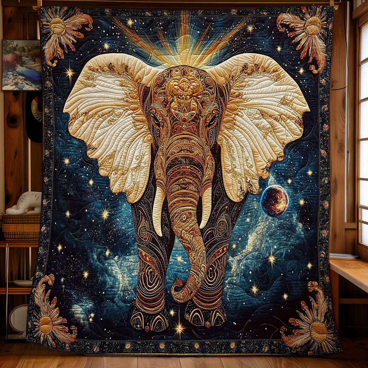 Midnight Elephant WY1002104CL Quilt