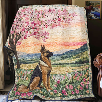 Dog Under Blossom Tree WY1002048CL Quilt