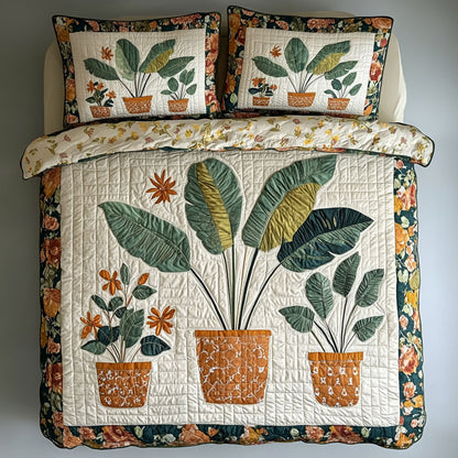 Large Green Leaves WY0603017CL Duvet Cover Set