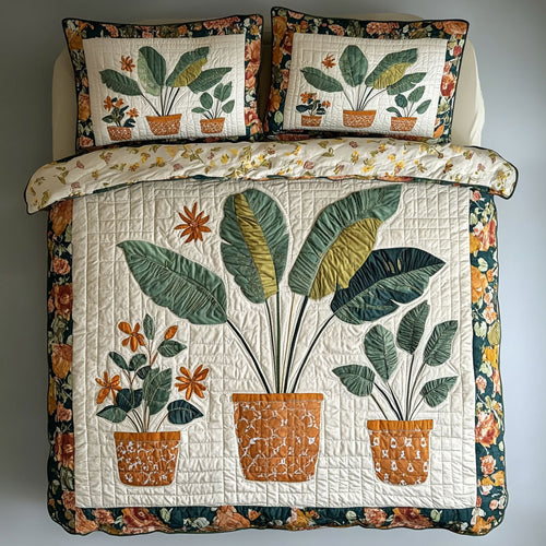 Large Green Leaves WY0603017CL Duvet Cover Set