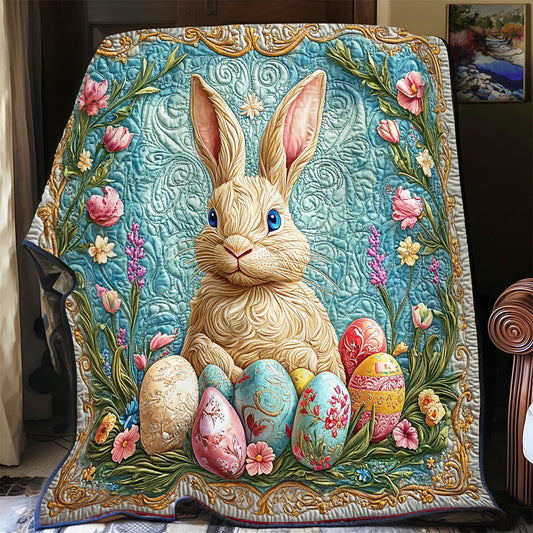 Floral Easter Bunny WY1303024CL Quilt