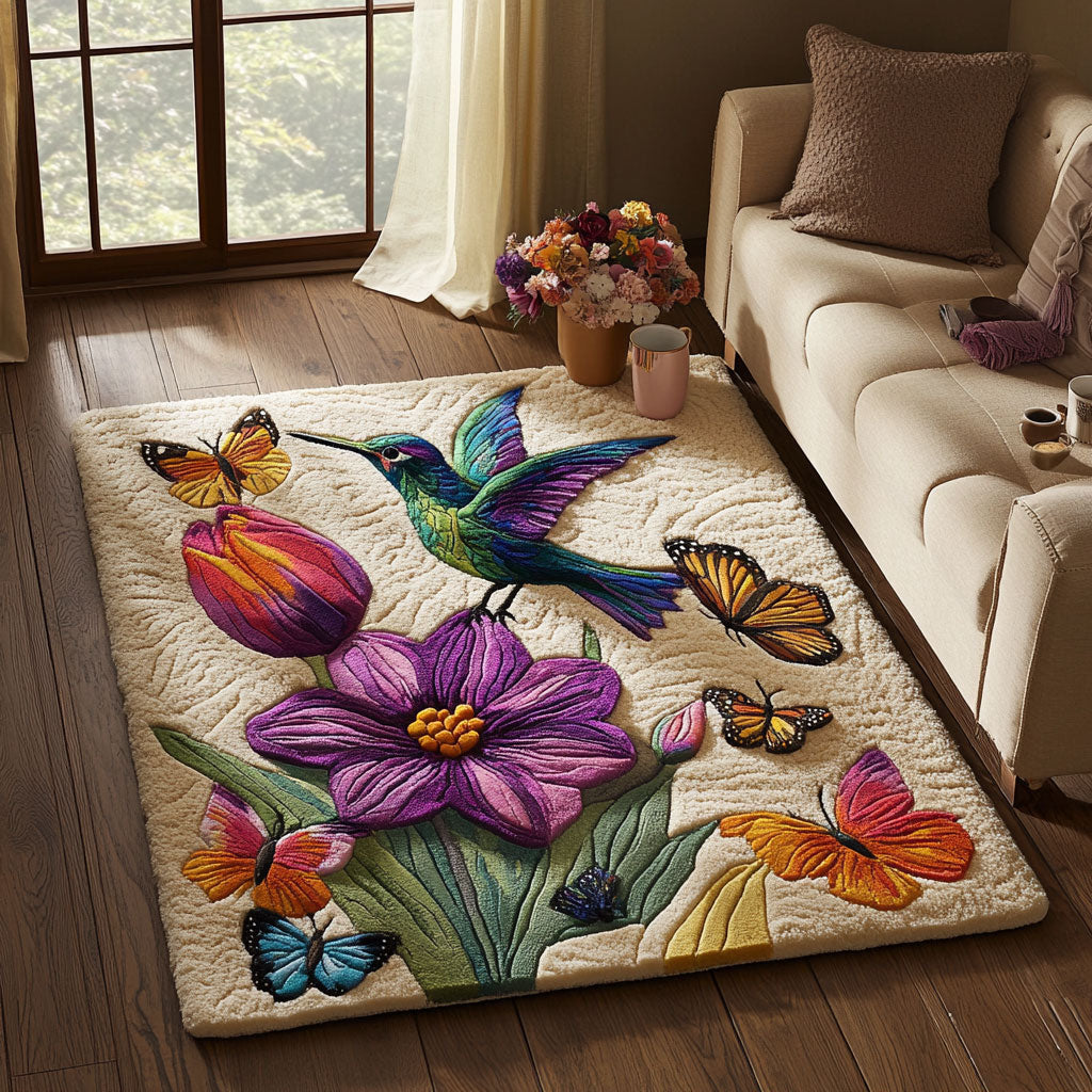 Beautiful Hummingbird WJ1908058CL Area Rug