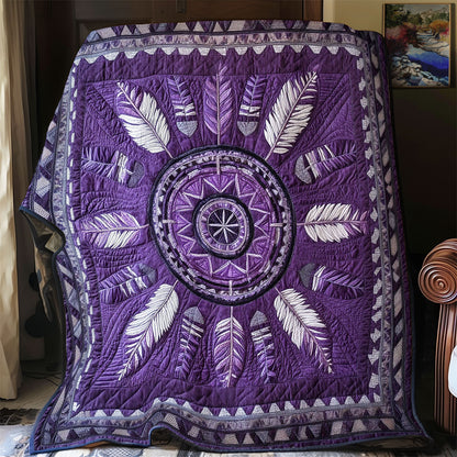 Purple Tone Feather Dreamcatcher WY0503125CL Quilt