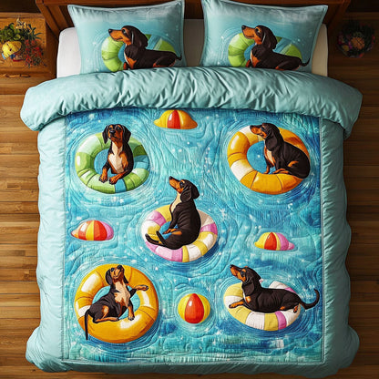 Summer Floatie Dogs WY2006088CL Duvet Cover Set