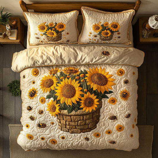 Golden Petals WY2403088CL Duvet Cover Set
