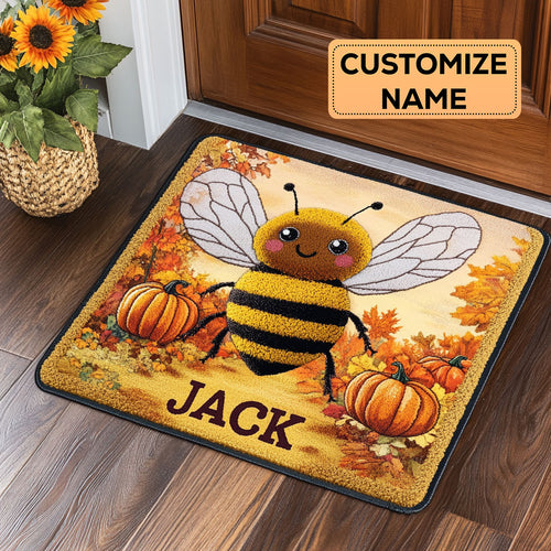 Pumpkin And Bumbee CP2508051CL Personalized Doormat