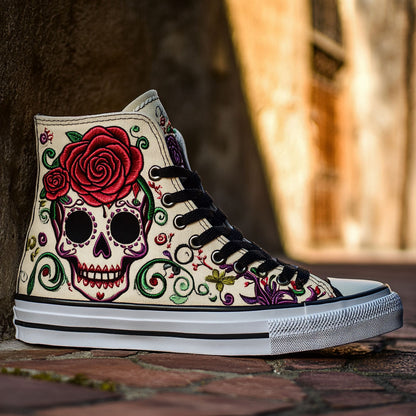Floral Skullstep CP1009118CL Canvas High-Tops