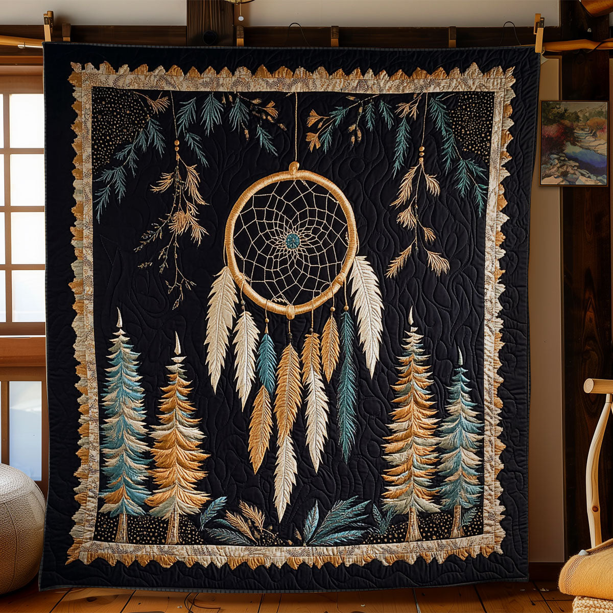 Forest Spirit Dreamcatcher WY1203042CL Quilt