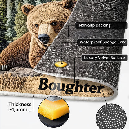 Bearfoot Retreat WJ1508003CL Personalized Doormat