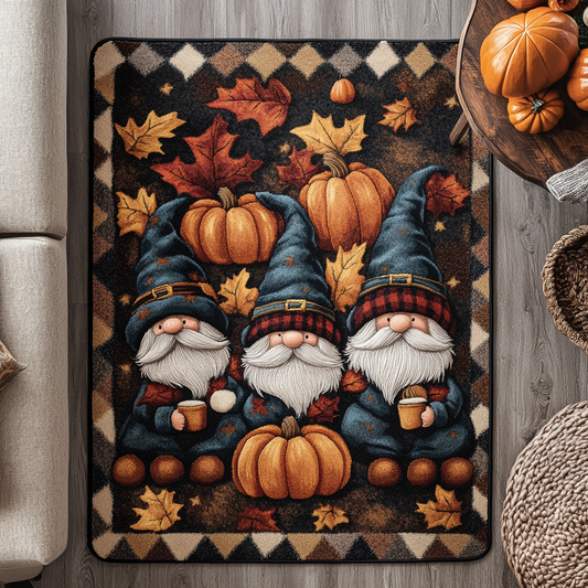 Cozy Pumpkin Gnome HM0808005CL Area Rug