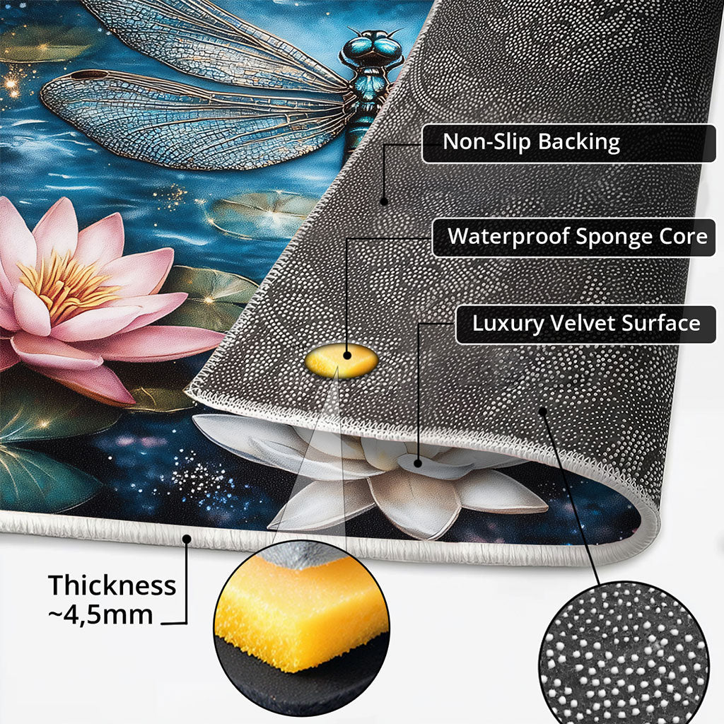 Dragonfly Lotus CW1508026CL Doormat