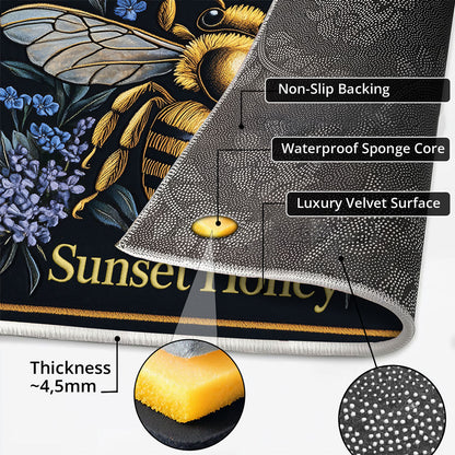 Flower Bee CW1508067CL Personalized Doormat