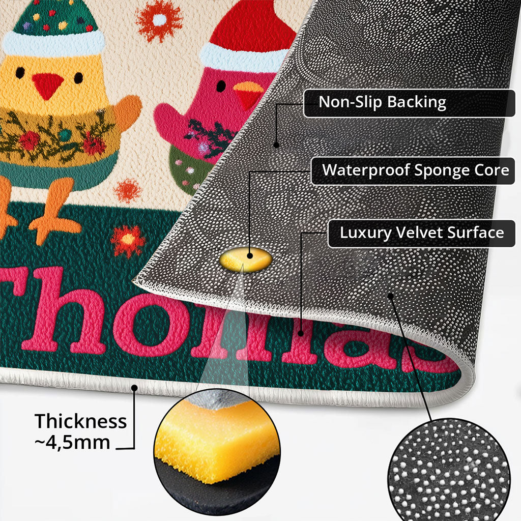 Happy Chicken CW1908057CL Personalized Doormat