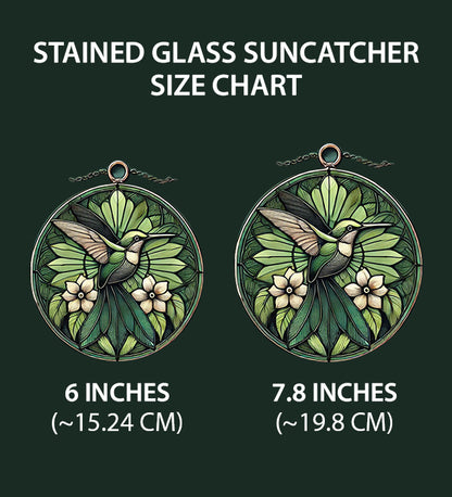 Hummingbird WU1901008CL Stained Glass Suncatcher