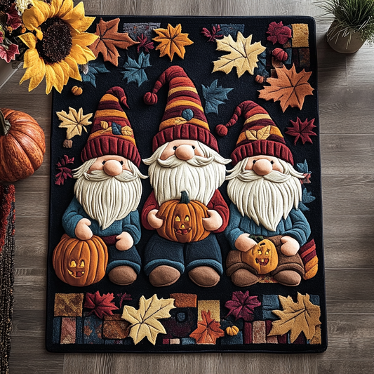 Striped Hat Pumpkin Gnome Rug HM0808009CL Area Rug