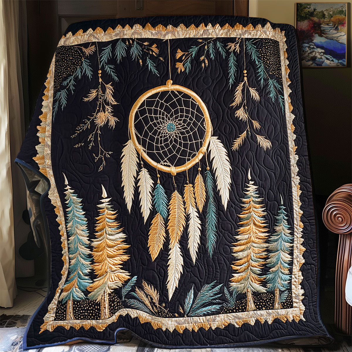 Forest Spirit Dreamcatcher WY1203042CL Quilt