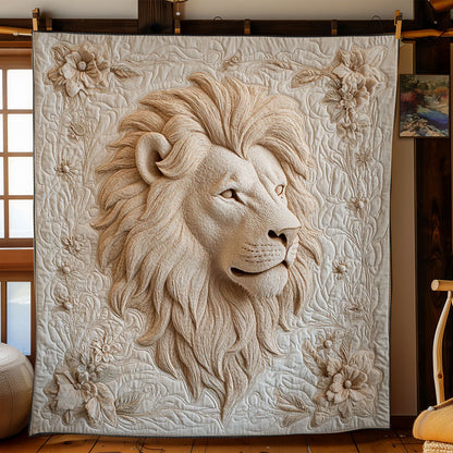 Glorious White Lion Portrait WY0603090CL Quilt